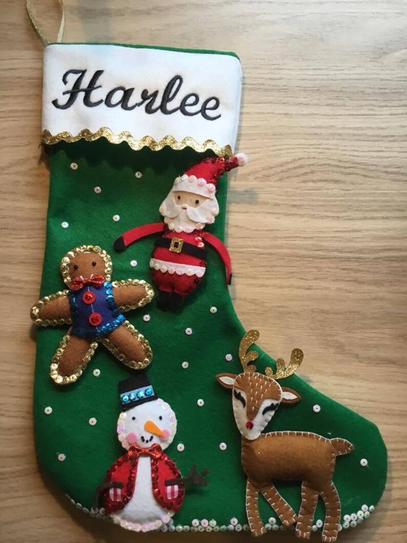 Handmade Personalised Felt Christmas Stocking. Etsy