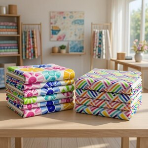 Moda 100% cotton. Brighten up range designed by 'me and my sister'