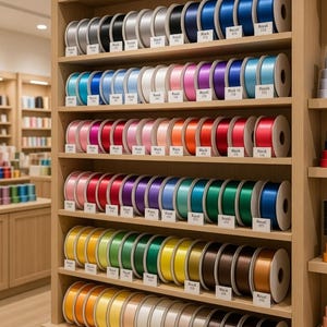 Doppeltes Satinband 70 mm von Berisford. Meterware