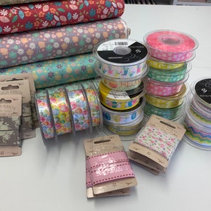 AMAZING VALUE Easter bundle, fat quarter bundle, Easter ribbon
