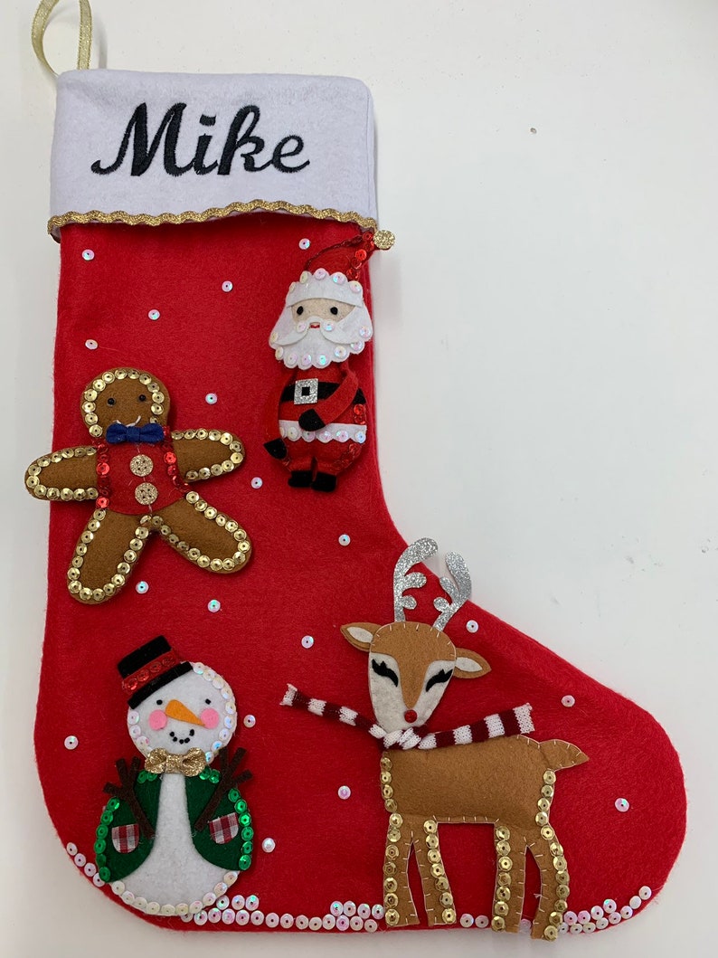 Handmade Personalised Felt Christmas Stocking. Etsy