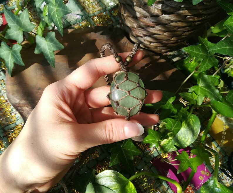 Fluorite Macram\u00e9 Necklace