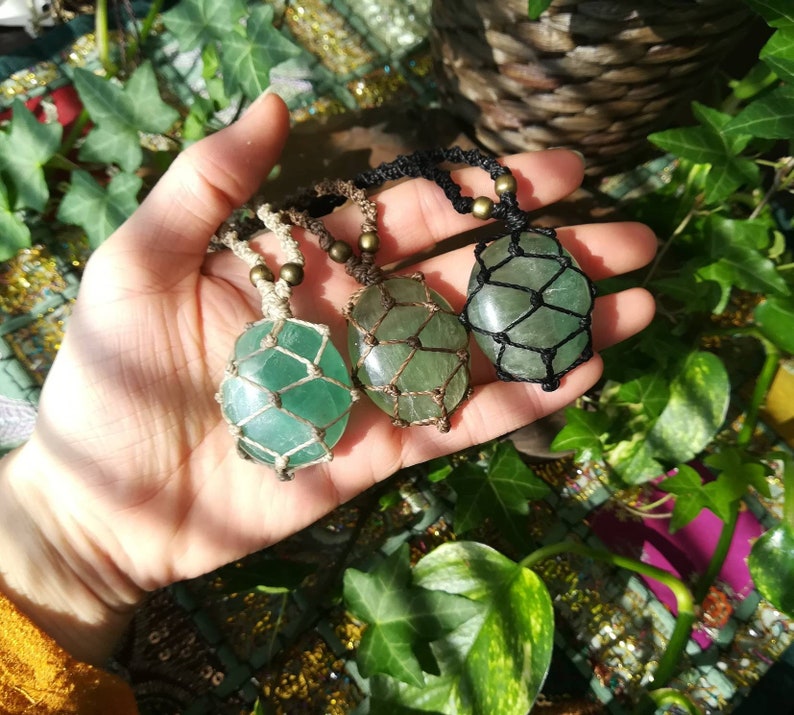 Fluorite Macram\u00e9 Necklace