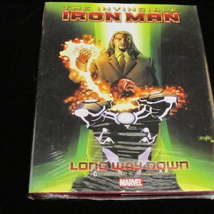 the Invincible Iron Man _ Long Way Down (new) ,shrink wrapped, hard cover, TPB graphic novel