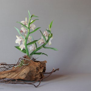 Dendrobium Nobile Orchid made from Japanese air-dry polymer clay. image 10