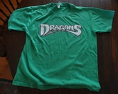 DAYTON DRAGONS Ohio Reds MLB Minor Baseball Team Green and White Youth Short Sleeve T-Shirt Size S Anvil