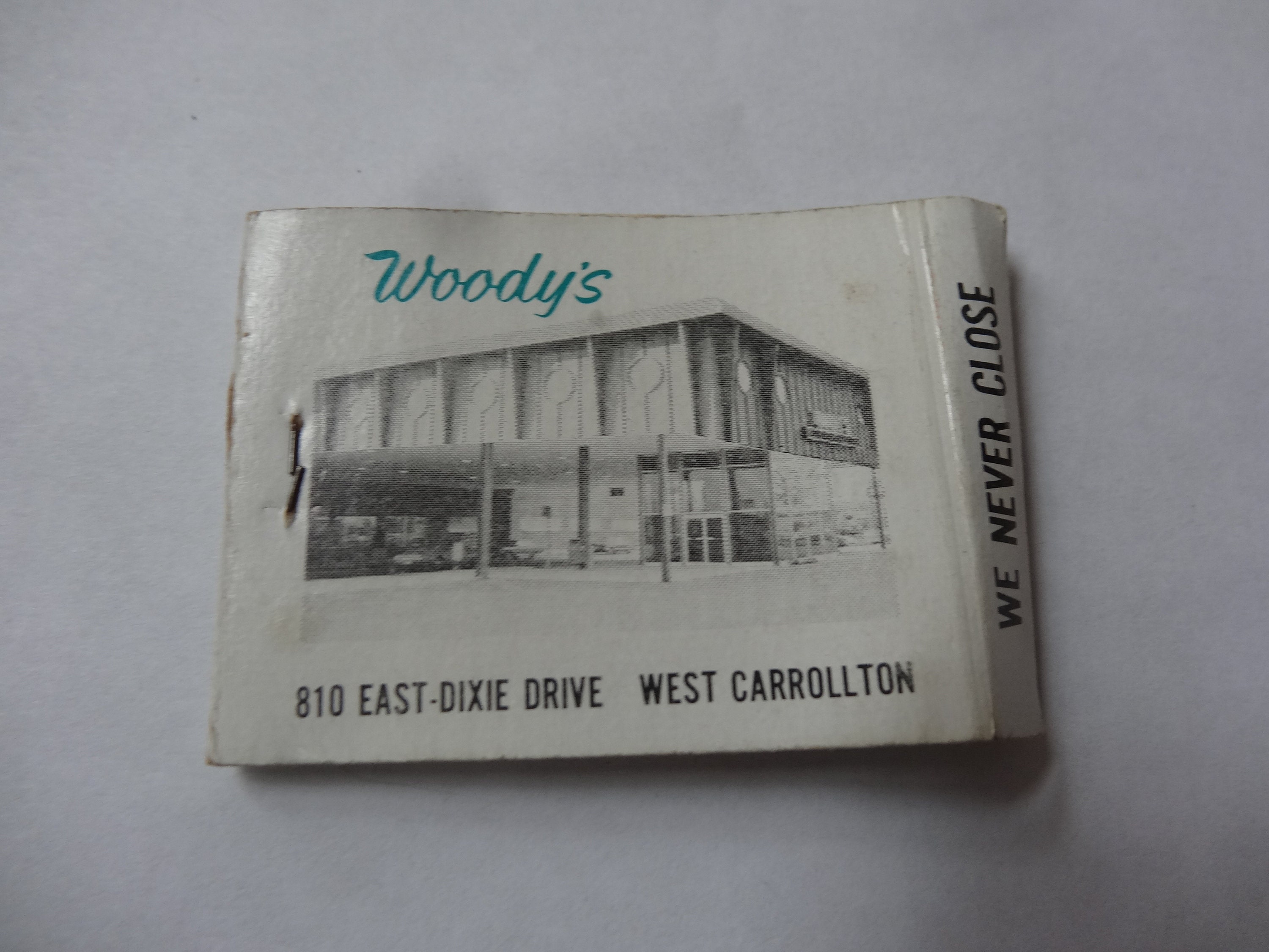 WOODY'S Store Grocery Supermarket West Carrollton Matchbook Dixie Drive