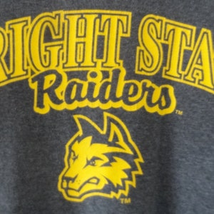 Wright State University Fairborn Beavercreek Dayton Ohio Gray Yellow Raiders Student Alumni Short Sleeve Small Yikes T-Shirt