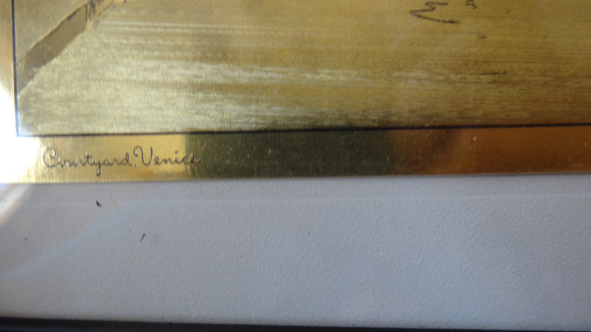 Vintage MCM Very Collectible Gold Foil Etching Art Print Etsy