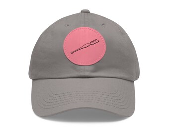 Stained Glass Dad Hat with Leather Patch Glass Cutter