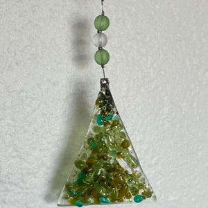 Fused Glass Christmas Tree Ornament Decoration