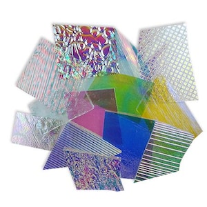 Dichroic Glass Dichro COE 90 Clear or Black – Stained Glass, Fused Glass Supply Kiln Work, Jewelry Making, Mosaic Art, Bullseye Compatible