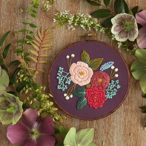 Beginner Embroidery Kit Embroidery Hoop Art Modern Embroidery Kit Embroidery Hoop Art image 1