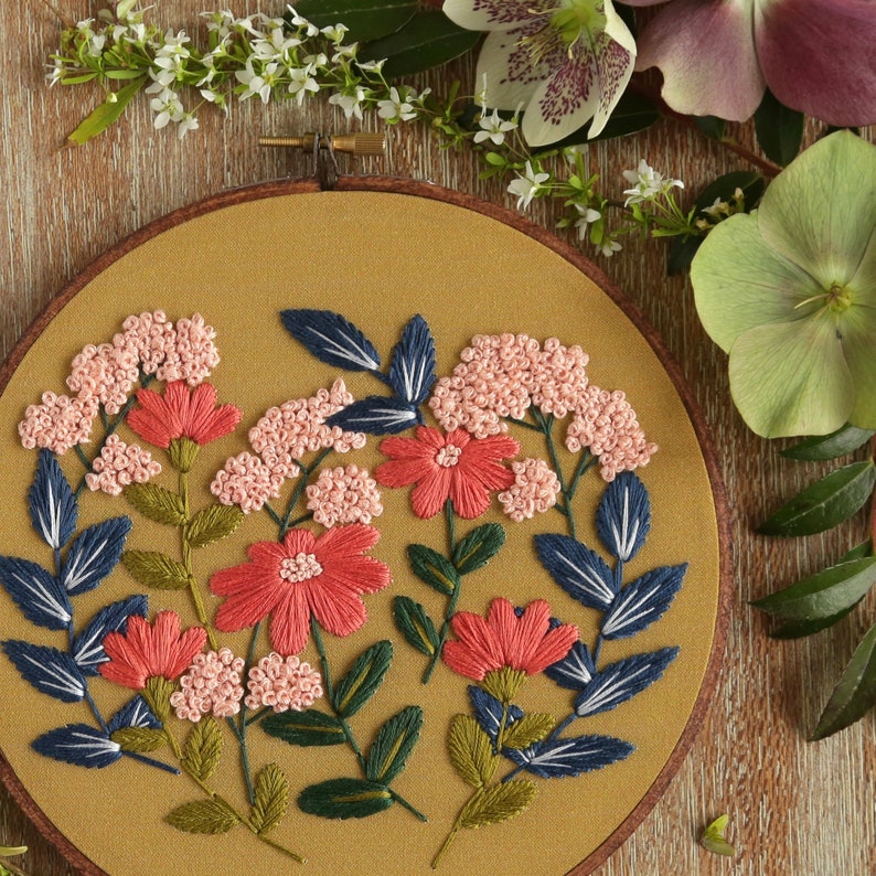 Embroidery Kit Beginner Embroidery Hoop Art Hand Embroidery Etsy