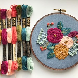 Zestaw do haftu ręcznego Zestaw do haftu dla początkujących Nowoczesny wzór do haftu tamborek