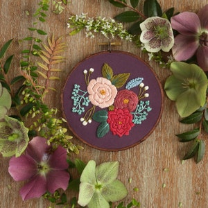 Hand Embroidery Kit Beginner Embroidery Kit Modern Embroidery Hoop Art Embroidery Pattern image 7