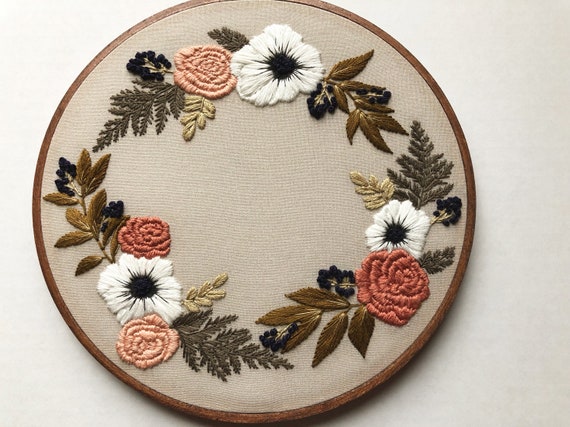 Hand Embroidery Kit Beginner Embroidery Kit DIY Kit Gift for Her Embroidery  Pattern Embroidery Hoop Art Wedding Gift Hoffelt and Hooper 