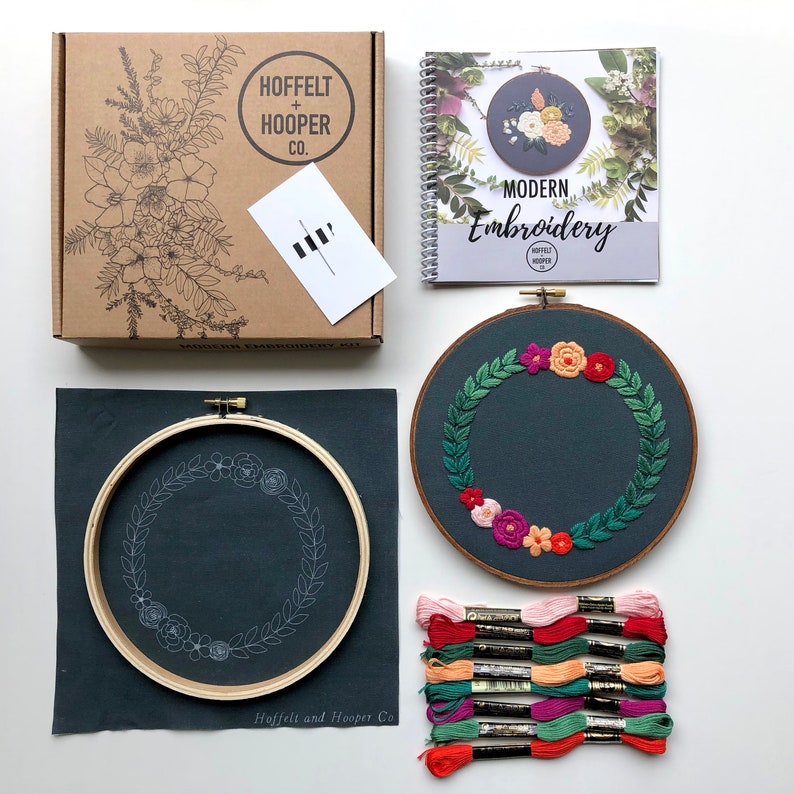Beginner Embroidery Kit Embroidery Design Hoop Art Etsy