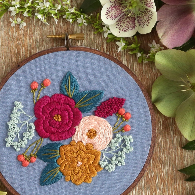 Beginner Embroidery Kit Embroidery Hoop Art Modern Embroidery Kit Embroidery Hoop Art image 8