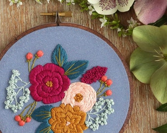 Hand Embroidery Kit Beginner Embroidery Kit Modern Hand Embroidery Pattern