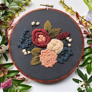 Hand Embroidery Kit Beginner Embroidery Kit Modern Embroidery Hoop Art Embroidery Pattern image 6