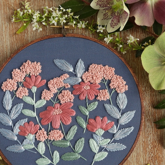 Keimprove Embroidery Kits with Flower Patterns Beginner Cross