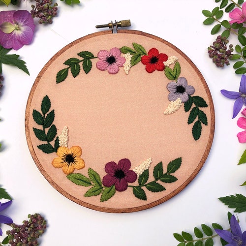 Beginner Embroidery Kit Embroidery Design Hoop Art Etsy