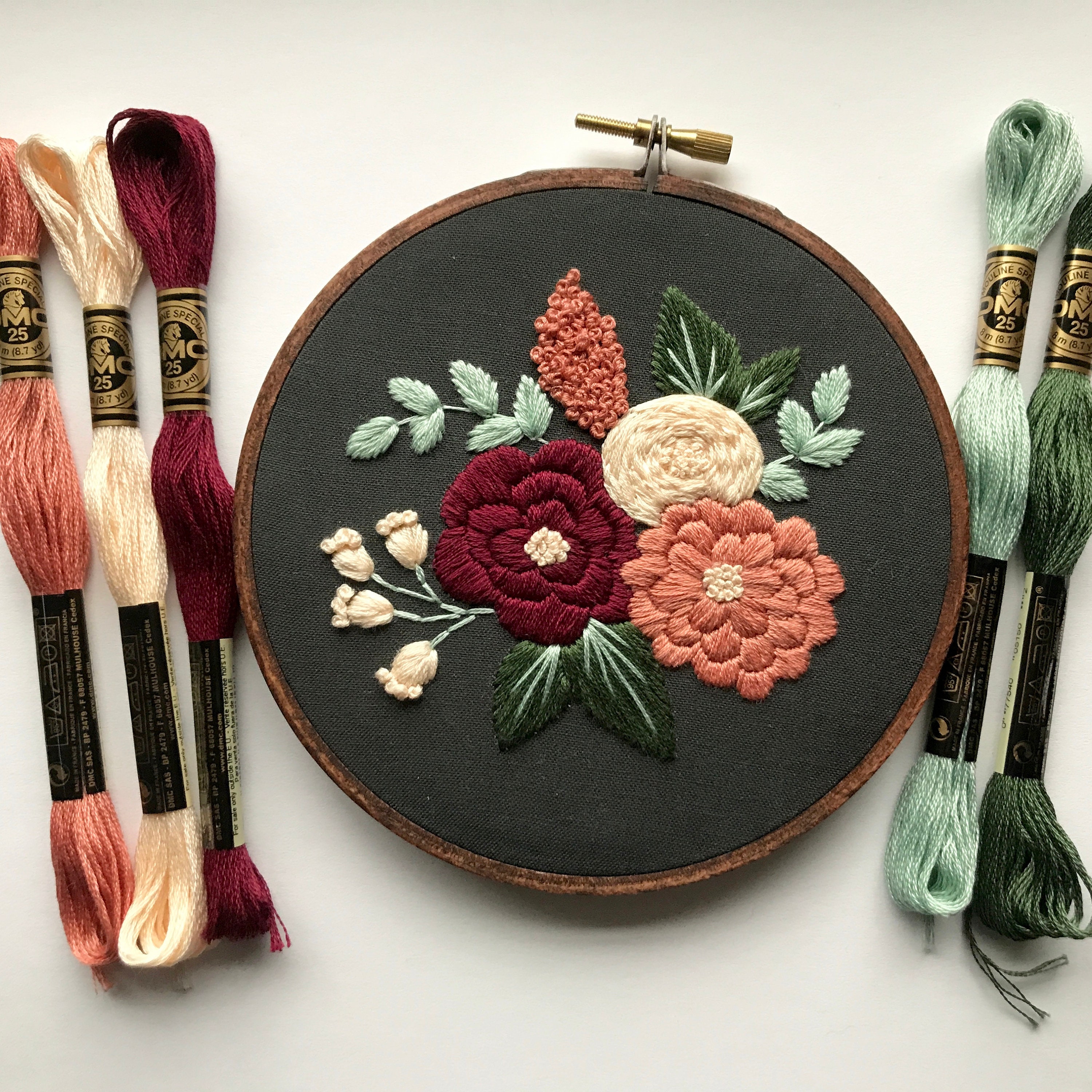 Hand Embroidery Kit Custom Hoop Art Craft Kit Beginner Wall Etsy