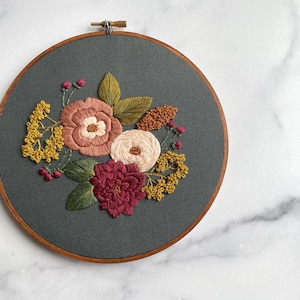 Hand Embroidery Kit Beginner Embroidery Kit Modern Embroidery Hoop Art Embroidery Pattern image 9