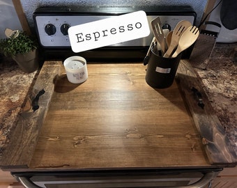 DIY Stove top cover/Distressed Serving tray/Stovetop Cover/Wooden