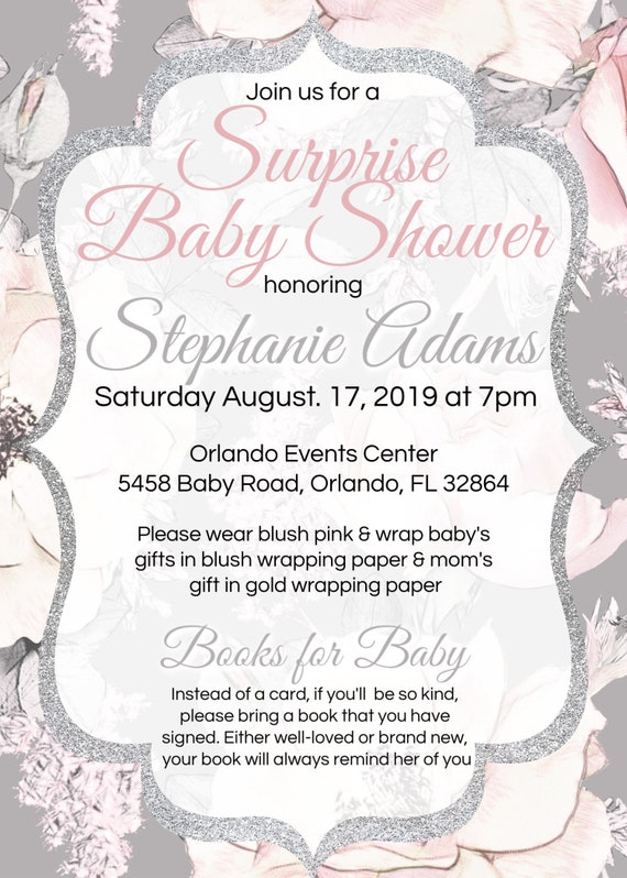 surprise baby shower invitation