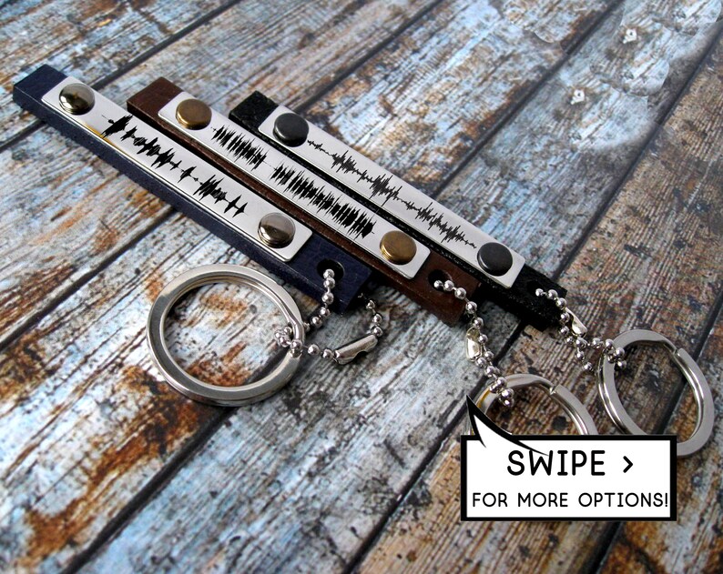 Sound Wave Keychain Soundwave Keyring Custom Voicewave Etsy