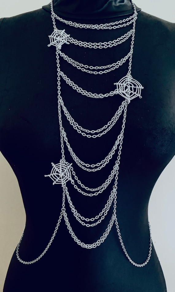 Halloween Body Chain Spider on Body Chain Halloween Accessories