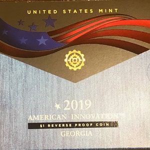 American Innovation 2019 One Dollar Reverse Proof Coin - Georgia