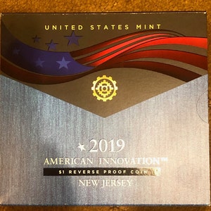 American Innovation 2019 One Dollar Reverse Proof Coin - New Jersey