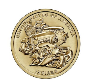 Indiana 2023 American Innovation One Dollar Coin from Indiana  Brand new, in mint condition.