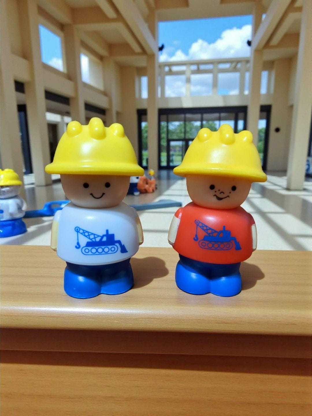 Fisher Price Toy Little People Shelcore Construction White & Red 1998 ...