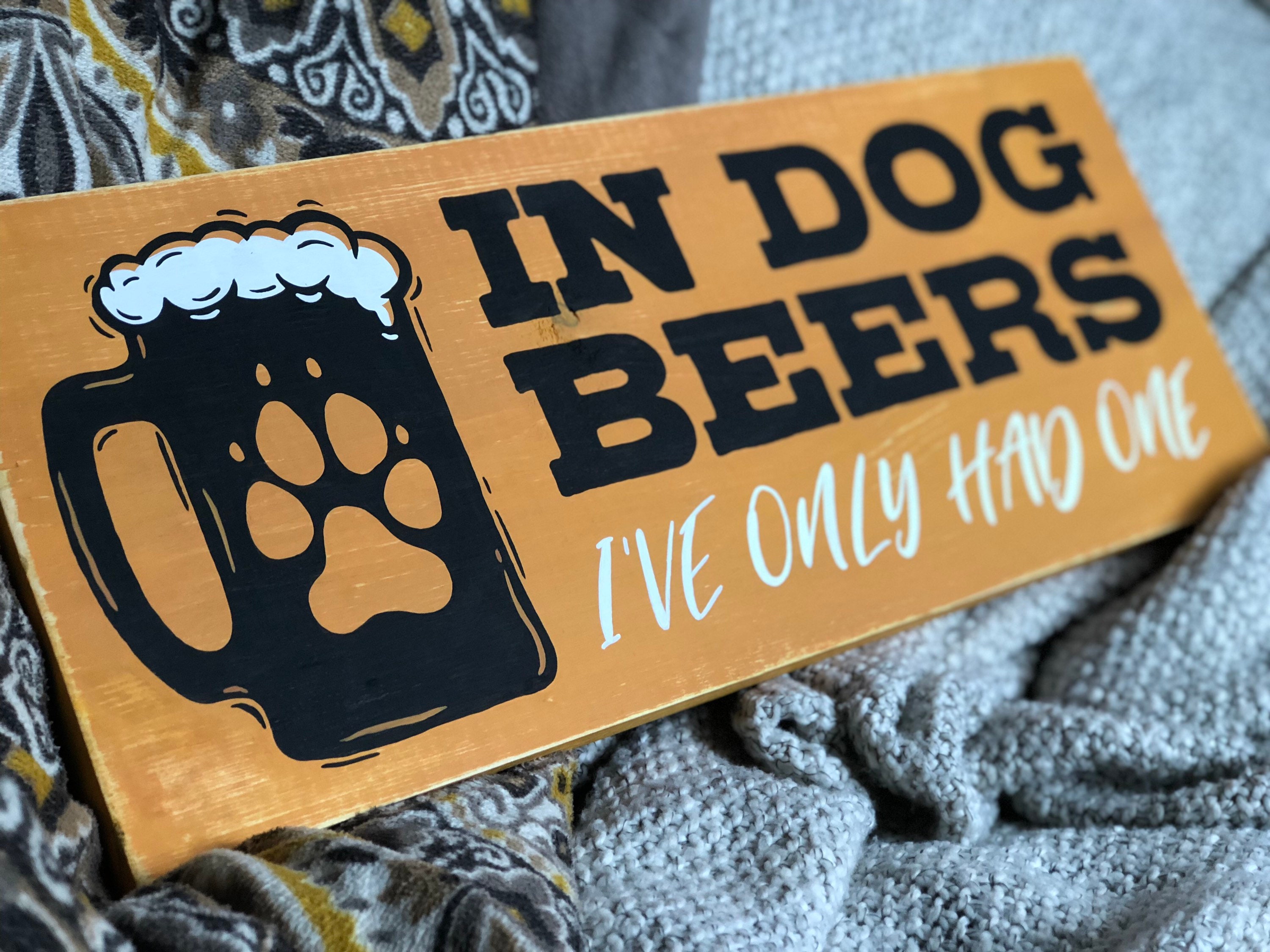 En Dog Beers Wood Sign / 18x8 / Beer Decor / Man Cave / Dog Etsy