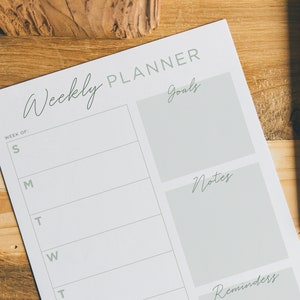Weekly Planner Printable, 8.5x11, Planner Page Insert, Daily To-Do List, Minimalist Agenda, Organizational Tools, Instant Digital Download