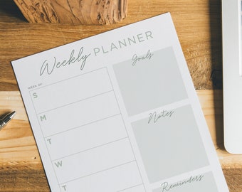 Minimalist Weekly Planner Printable, 8.5x11 To-Do List (Digital Download)