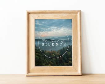 Sound of Silence Landscape Print, Calming Nature Home Decor (Digital Download)