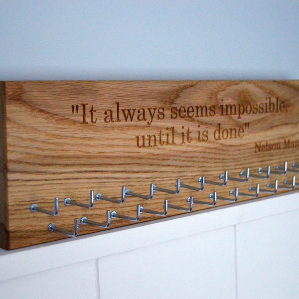 Medal Holder, Medal Display, Medal Hanger, Oak Medal Display, Personalised Medal Display, Solid Wood Medal Hanger