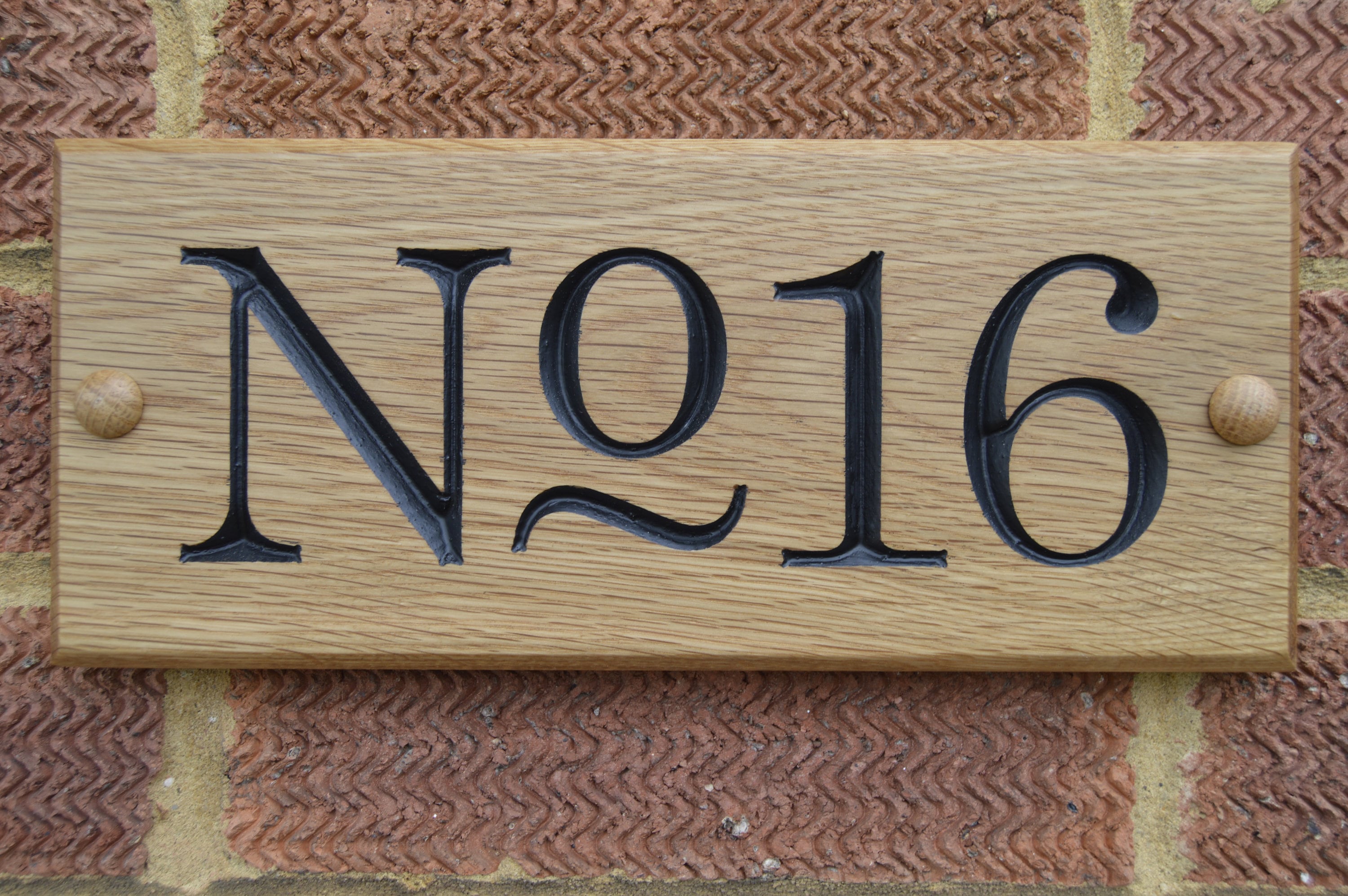 Oak House Sign House Number Sign Wooden Sign House Plaque Etsy