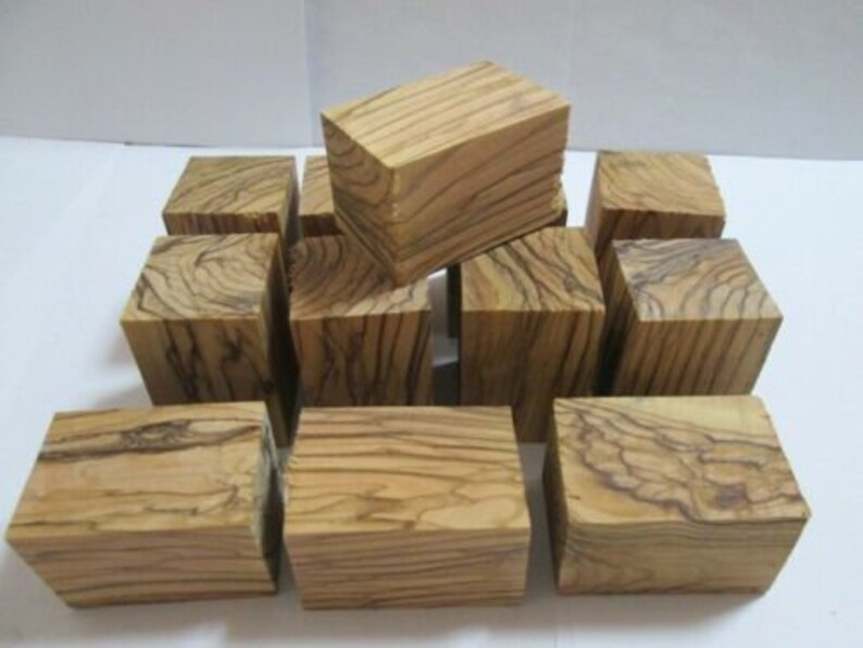 6 pcs Exotic Bethlehem OLIVE WOOD Bottle Stoppers Turning Blanks W COLORS.pen