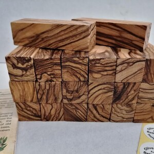 10 Exceptional Bethlehem Olive Wood Pen Turning Blanks with Extreme Figure . Dark Grains 2 1/2 length image 4