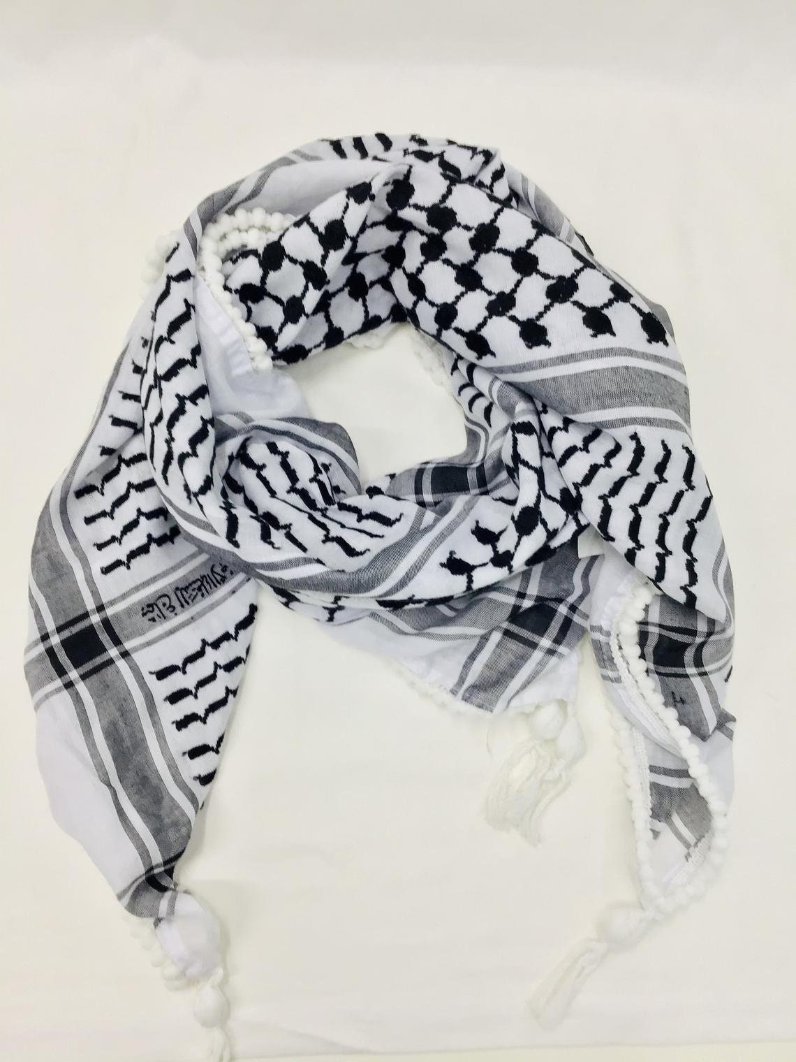 Traditional Palestine Scarf / Hatta / Head Dress . 100% Cotton 