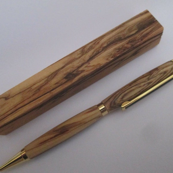 Bethlehem Olive Wood Pen + One Olivewood Pen Blank, Figured (see photo) Handmade