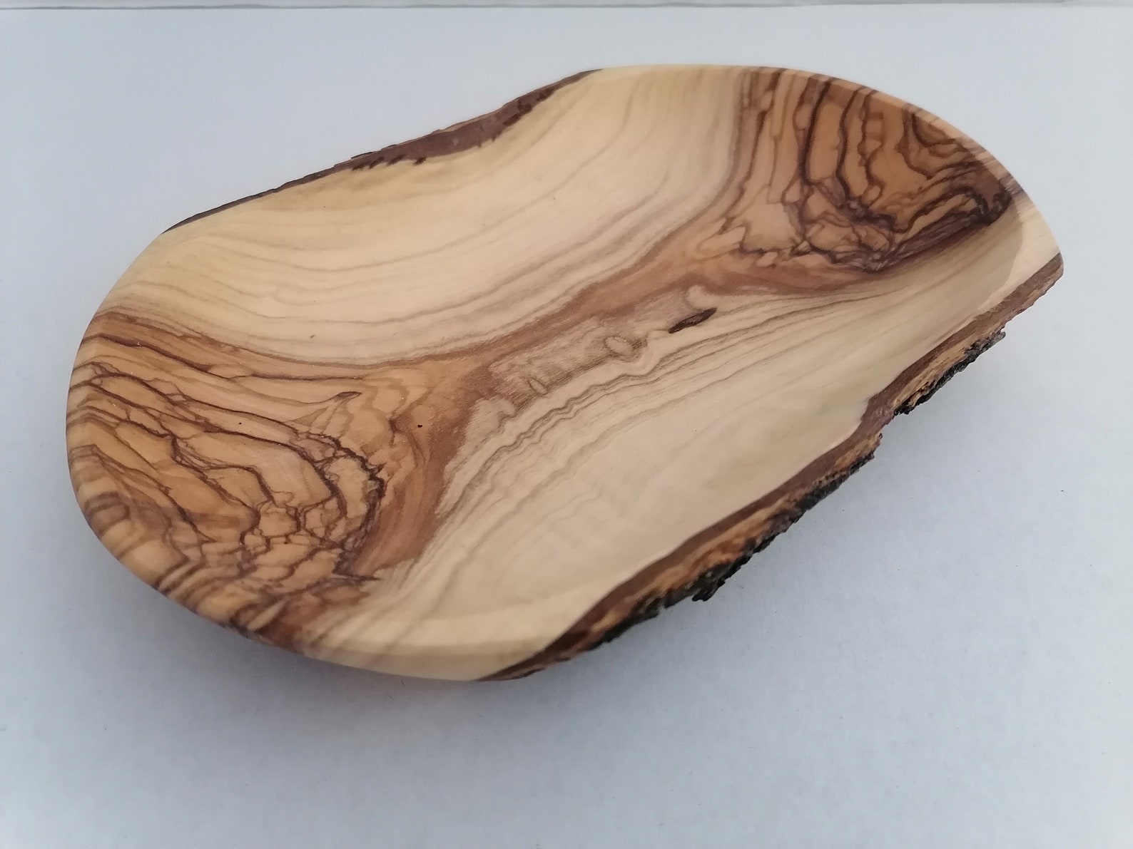 Bethlehem Olive Wood Plate / Live Edge 7.50 X 5 Etsy