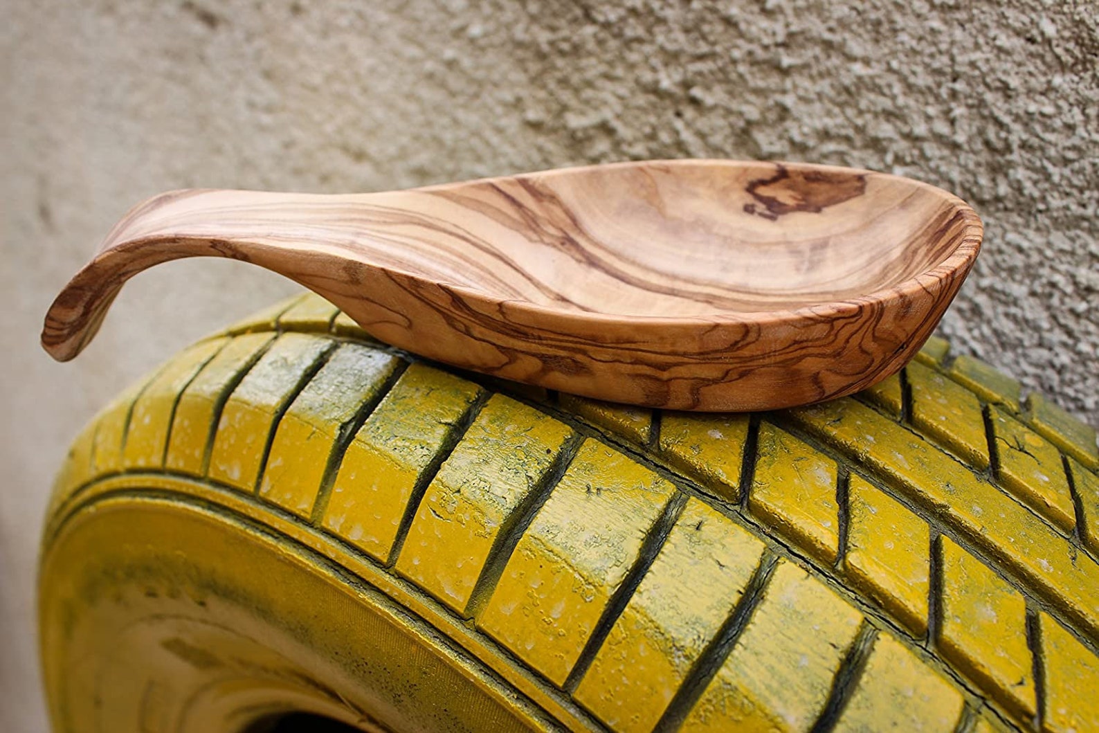 HIGHLY FIGURED Olive Wood Wooden Spoon Rest . Handmade From a Etsy