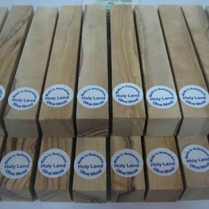 45  ~White, Brown and Slightly Figured ~olive wood, Pen Blanks From Bethlehem / Holy Land